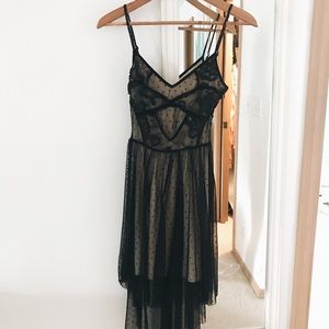 Miss Selfridge Lace Black Dress